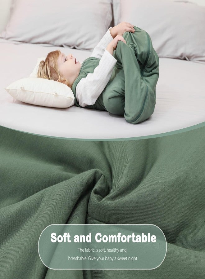 Mosebears Unisex Rayon Made from Bamboo Sleep Sack with 2-Way Zipper,2.5 Tog Baby Winter Sleep Sack (Dark Green,6-18 Months) - Image 4